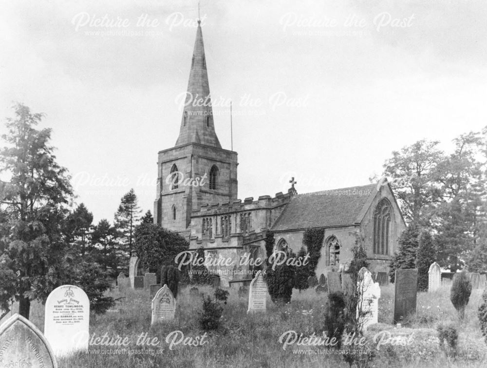 Denby Church and Graveyard, c 1905