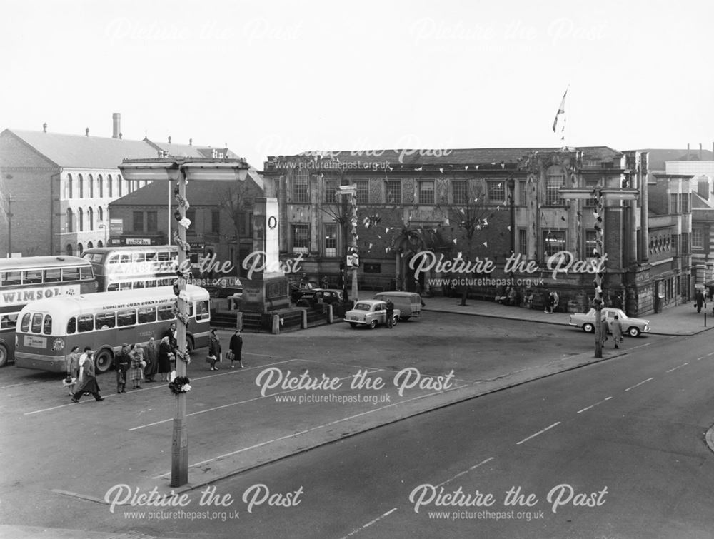 Market Place and Public Library, Ilkeston, 1962