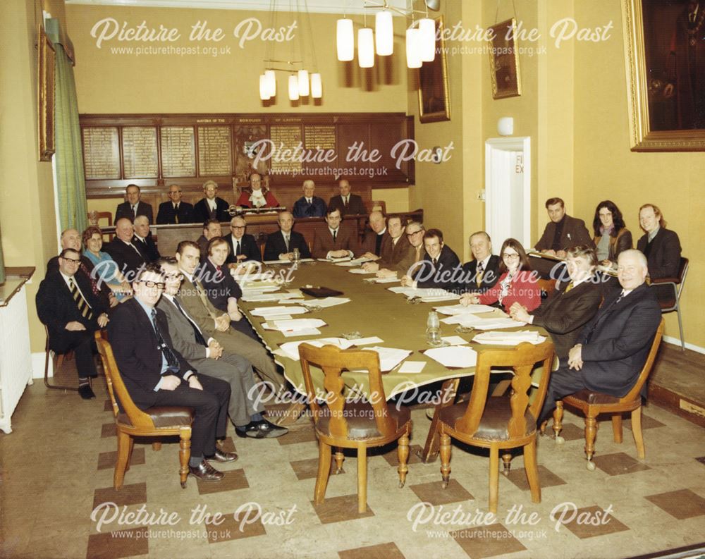 Borough Council final meeting, Ilkeston, 1974