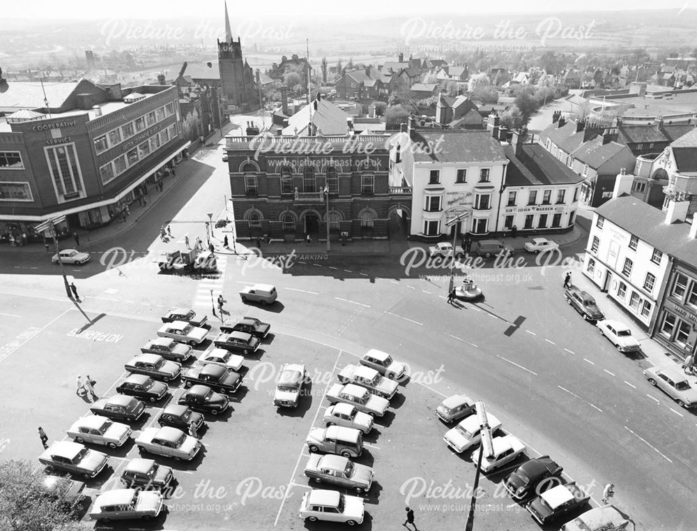 View across Market Place, Ilkeston, 1968