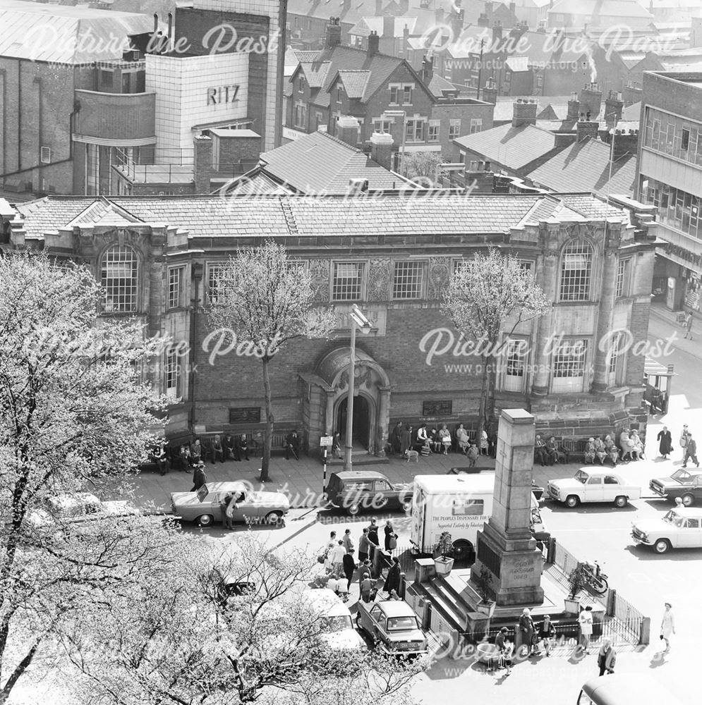 View across Market Place, Ilkeston, 1968