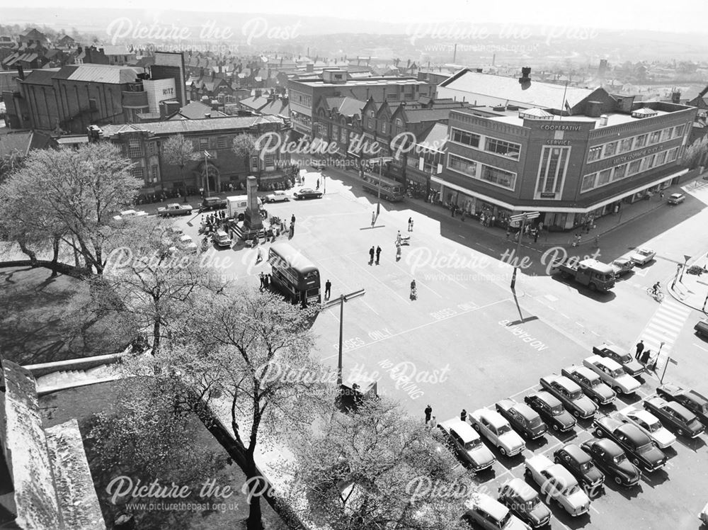 View across Market Place, Ilkeston, 1968