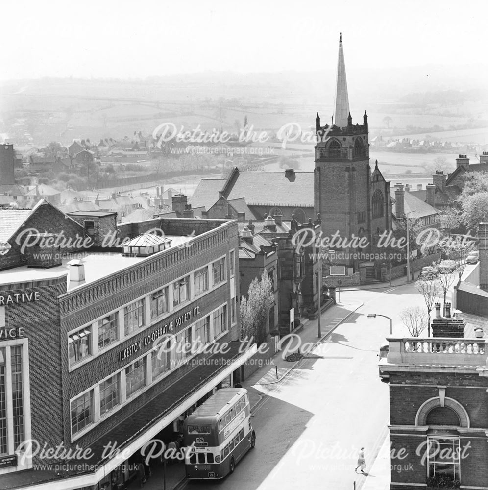 View from St Mary's Church Tower, Ilkeston, 1968