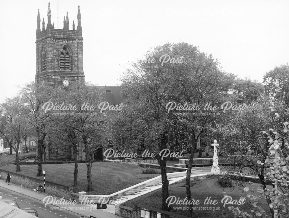 St Mary's Church and Garden of Remembrance, Ilkeston, 1965
