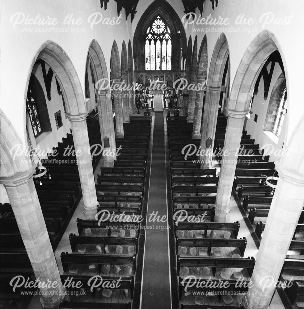 Interior of St Mary's Church, Ilkeston, 1968