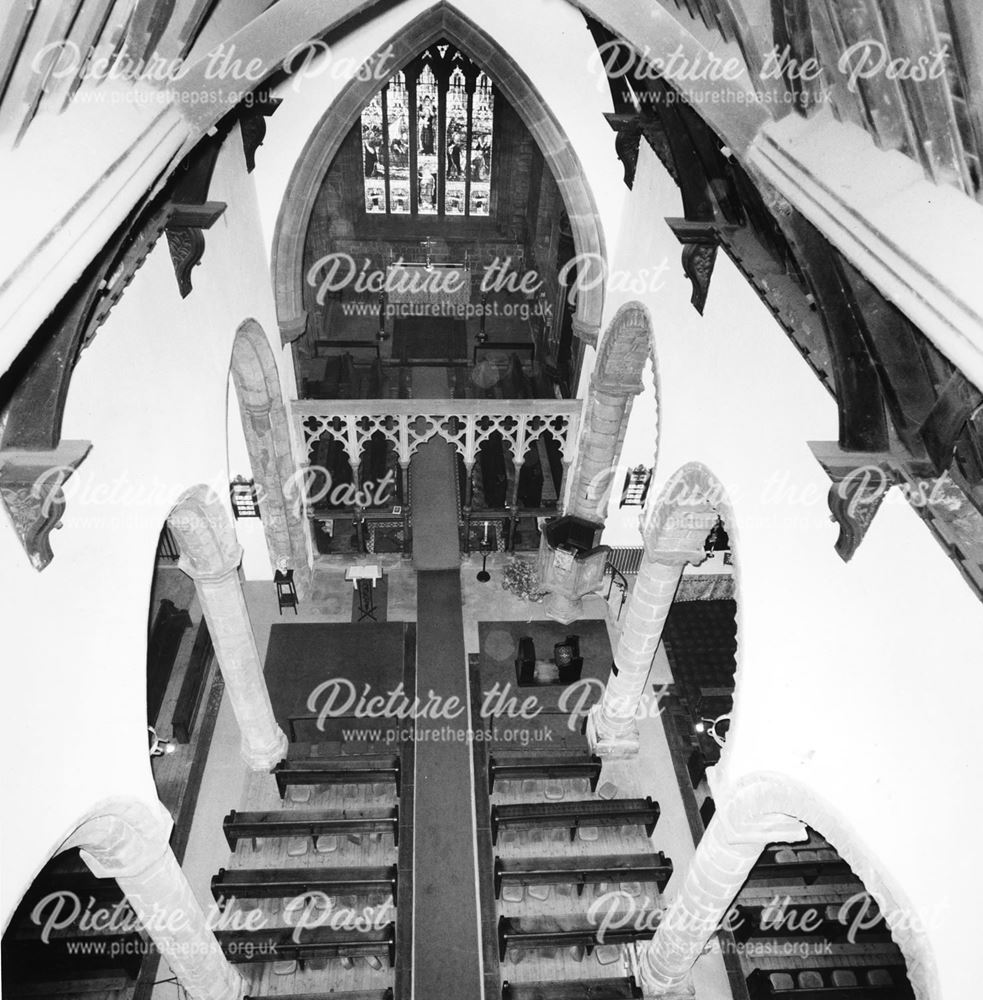 Interior of St Mary's Church, Ilkeston, 1968