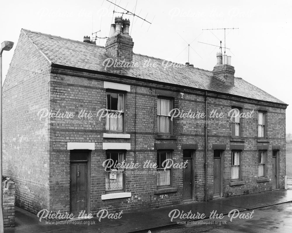 Houses in Meadow Street, Ilkeston, 1965