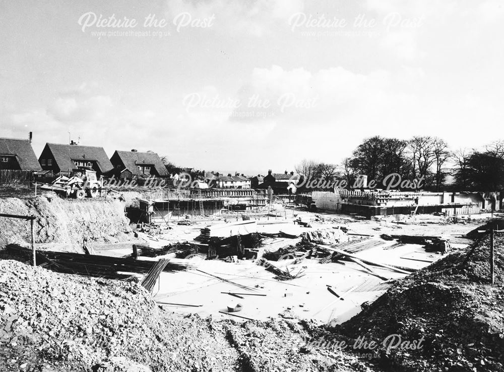 Construction of new swimming pools on Manners Road, Ilkeston, 1970