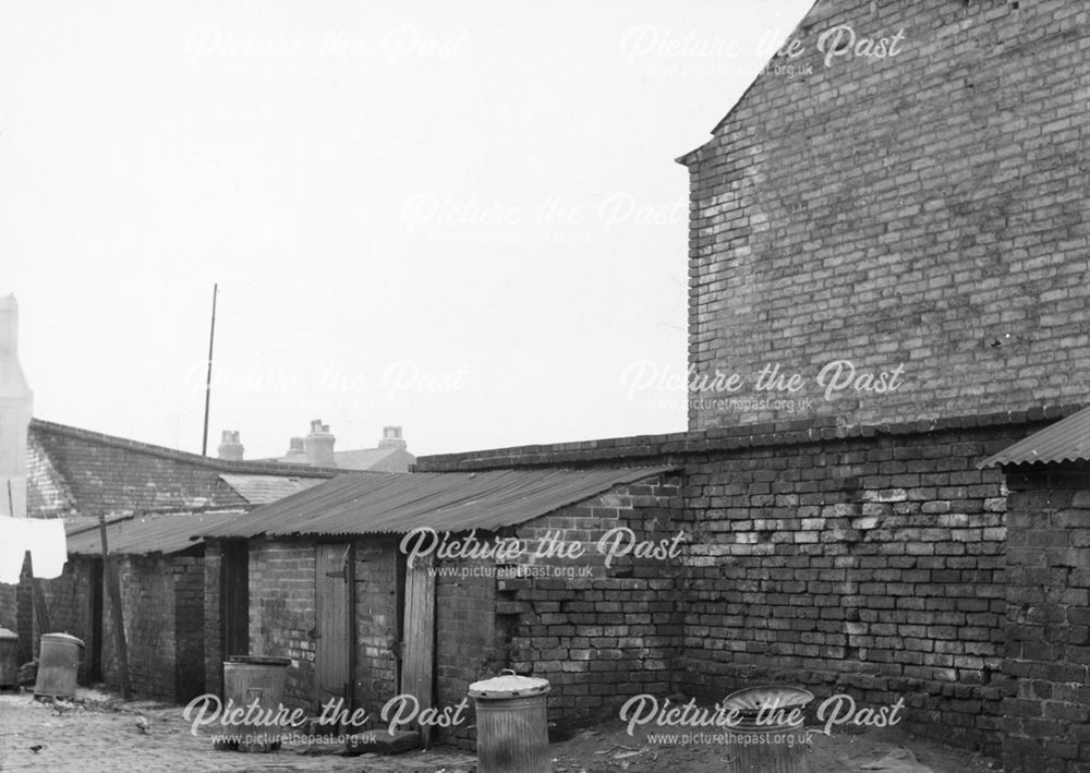 Houses in Abbey Street, Ilkeston, c 1950s