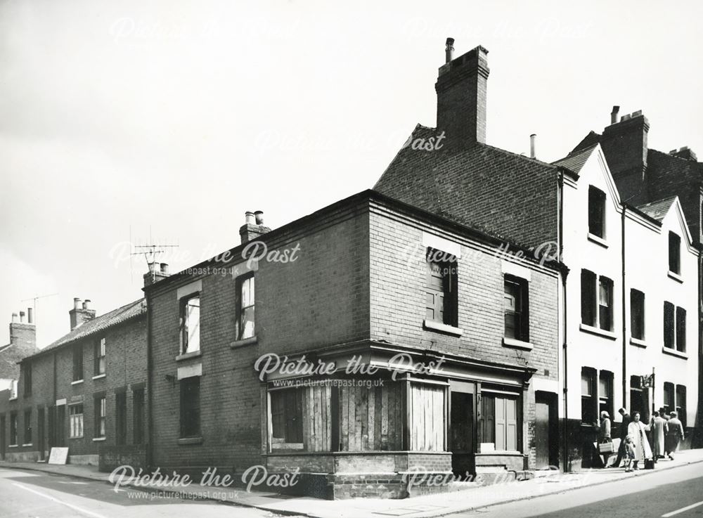 Demolition of buildings in Bath Street, Ilkeston, 1960