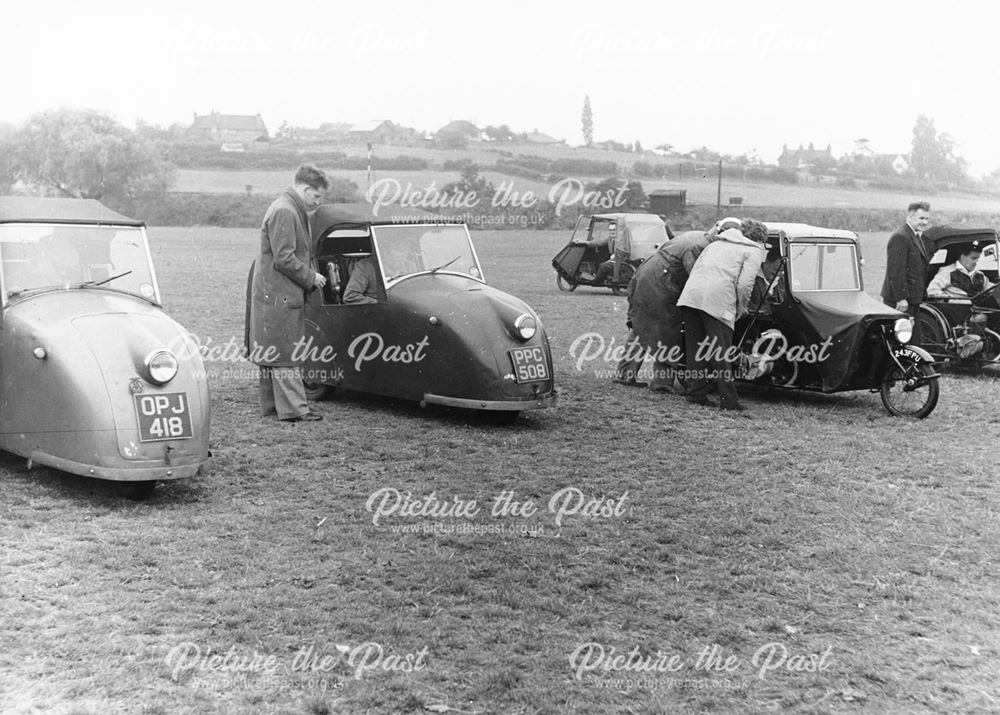 Invalid Tricycle Association Rally, Rutland Recreation Ground, Ilkeston, 1957