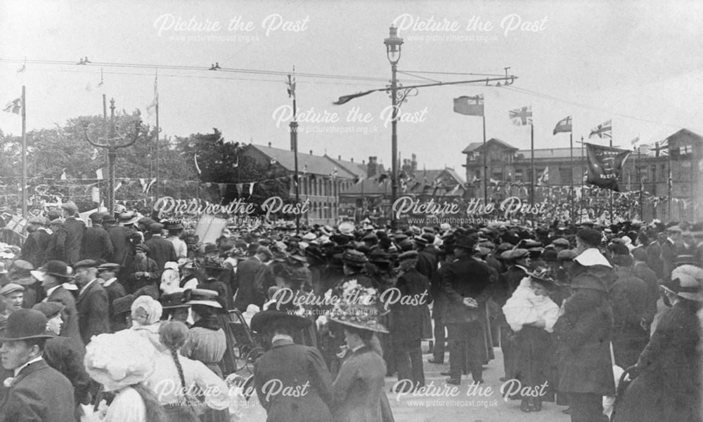 Coronation Celebrations, Market Place, Ilkeston, 1911