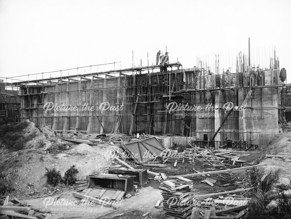 Construction of Croft Yard Reservoir, New Lawn Road, Ilkeston, 1948