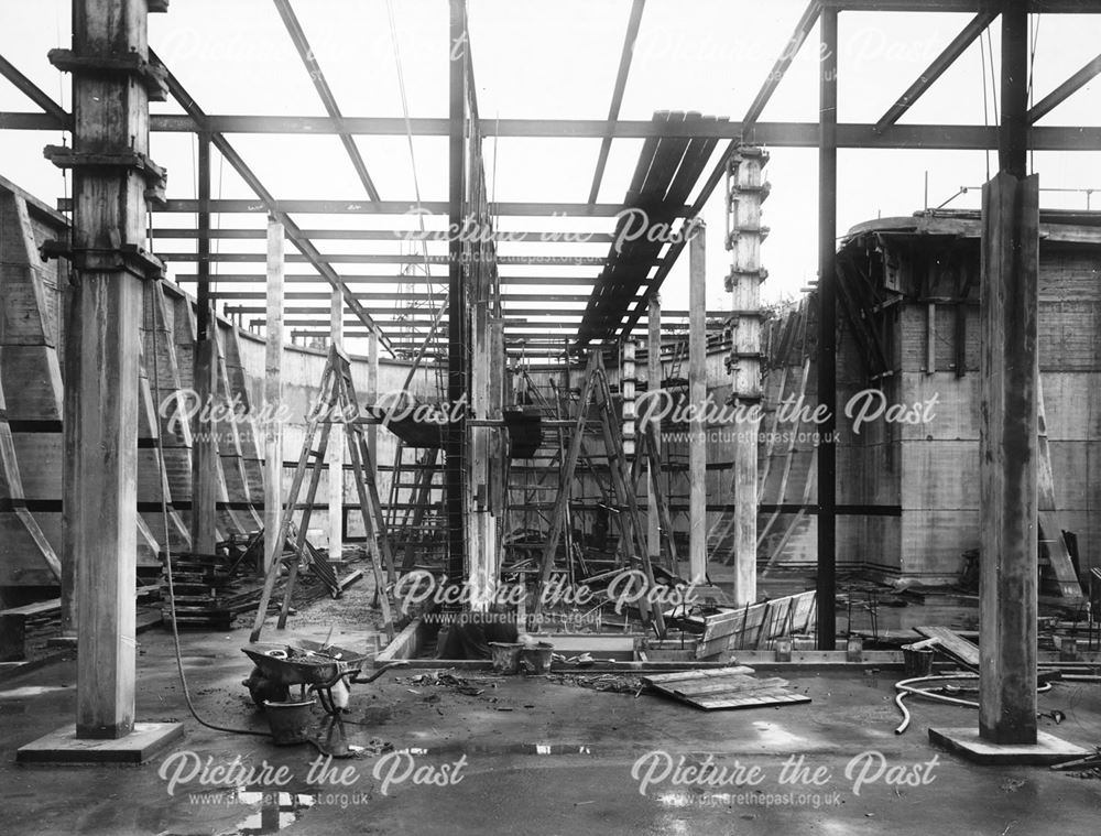 Construction of Croft Yard Reservoir, New Lawn Road, Ilkeston, 1948