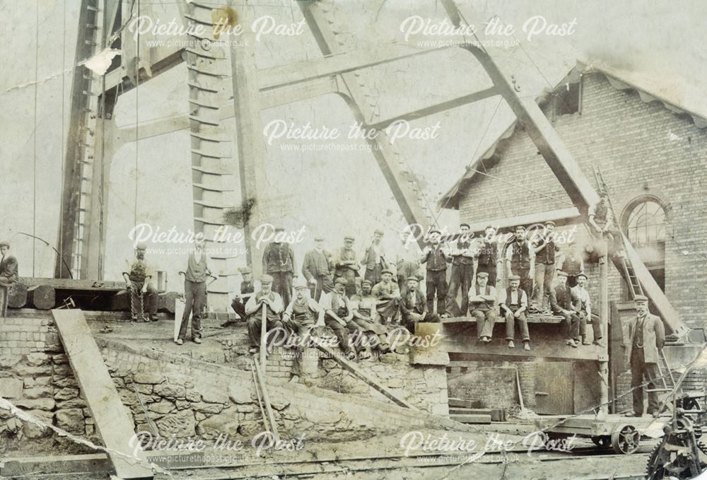 Miners at Cossall Colliery, c 1890