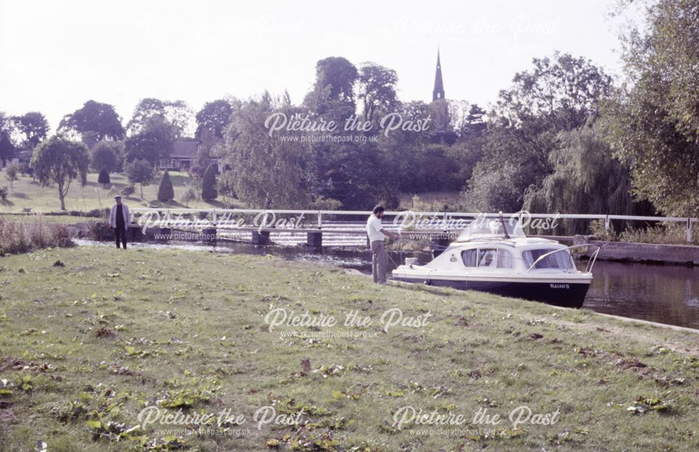 Old Cut and River Soar at Kegworth Weir, Kegworth, 1989