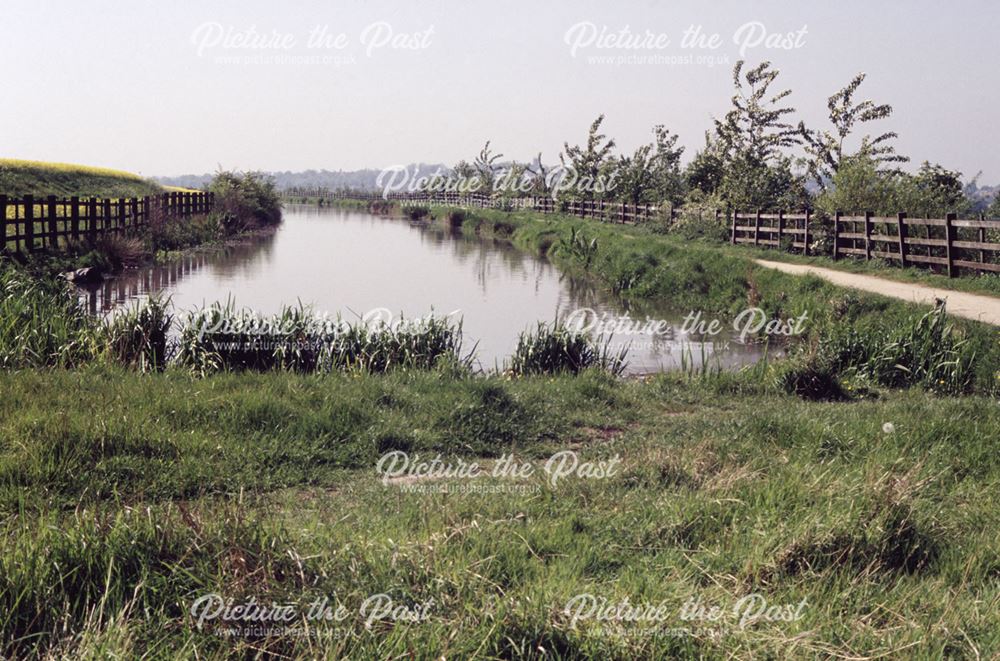Reinstated section of Nottingham Canal, Awsworth, 1992
