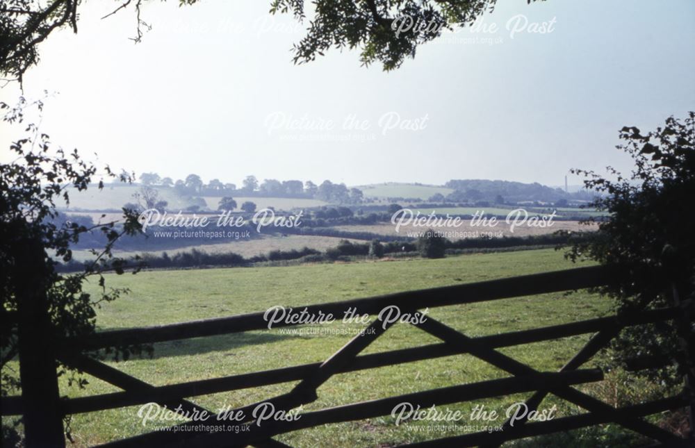 Looking south from Mill Lane, Cossall, 1984