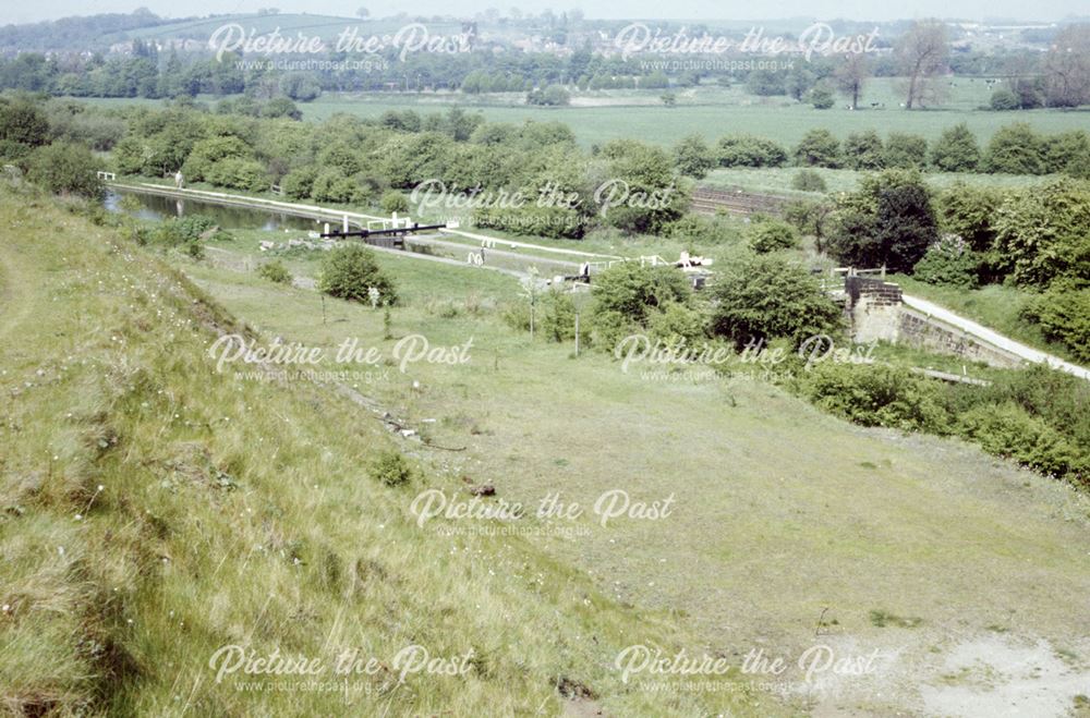 View looking across the Erewash Valley towards Trowell, Stanton Works, 1987