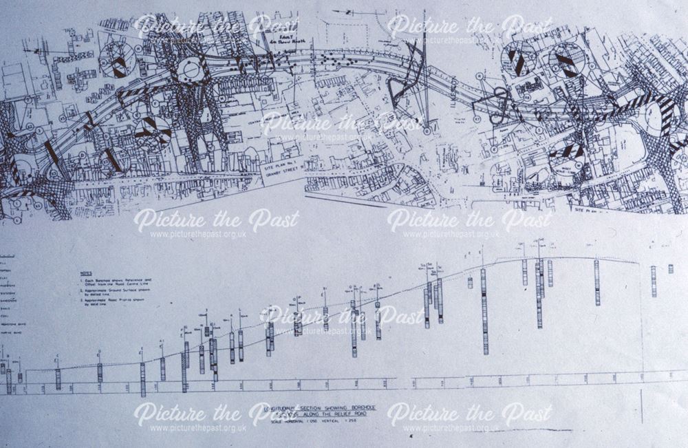 Plan of Relief Road (later Chalons Way), Ilkeston, c 1990s