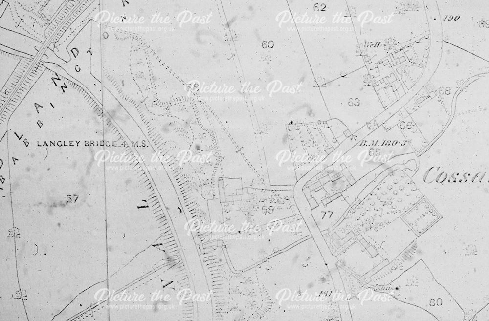 Map showing Cossall Marsh area, Cossall, c 1880s ?