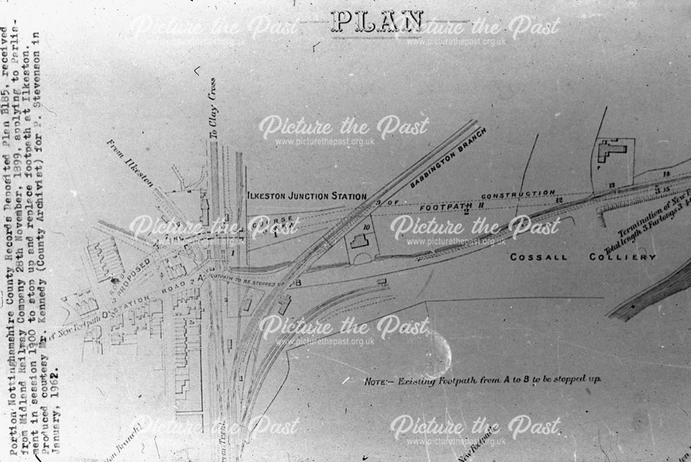 Plan showing Ilkeston Junction railway station, 1899