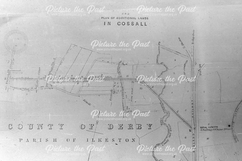 Plan showing proposed new road from Bath Street to the Midland Railway, Ilkeston, 1863