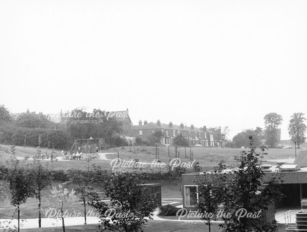 Distant view of Burr Lane, Ilkeston, 1980