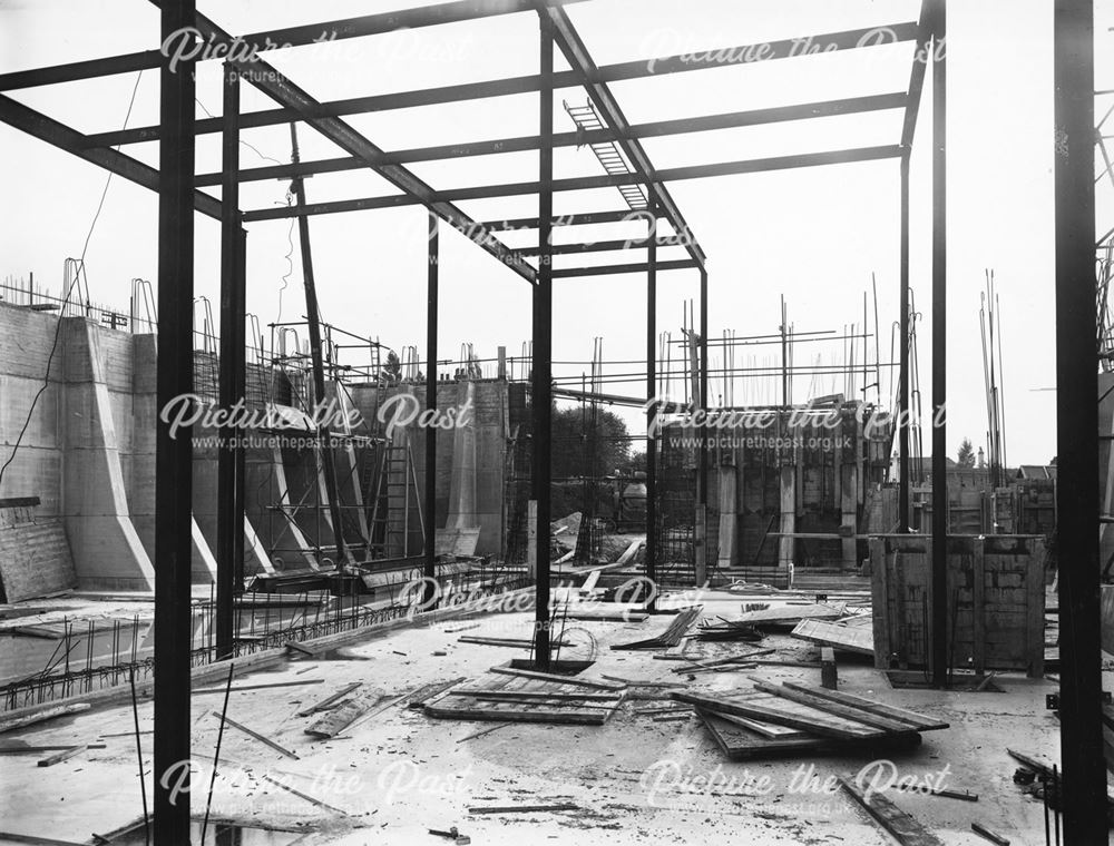 Construction of Croft Yard Reservoir, New Lawn Road, Ilkeston, 1948