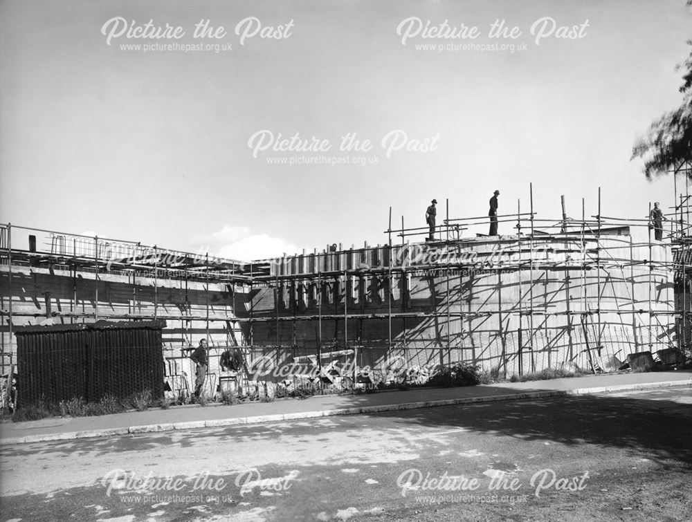 Construction of Croft Yard Reservoir, New Lawn Road, Ilkeston, 1948