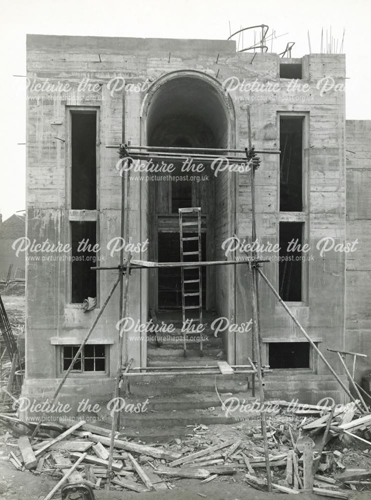 Construction of Croft Yard Reservoir, New Lawn Road, Ilkeston, 1948