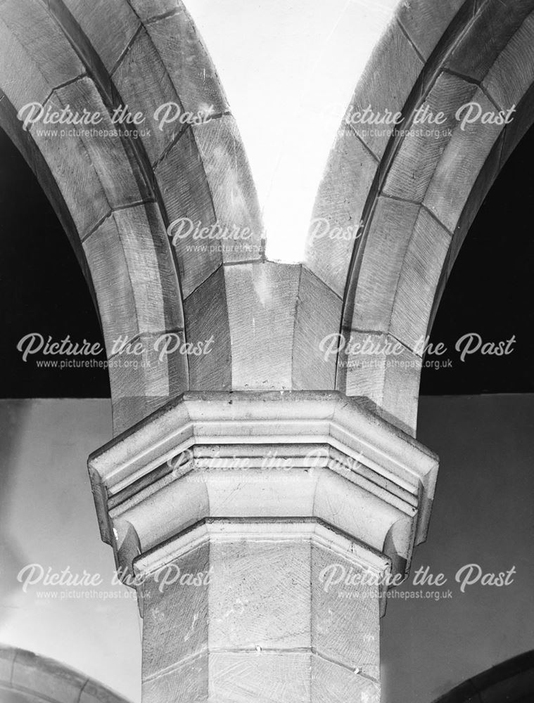 20th Century arches inside St Mary's Church, Ilkeston, 1968