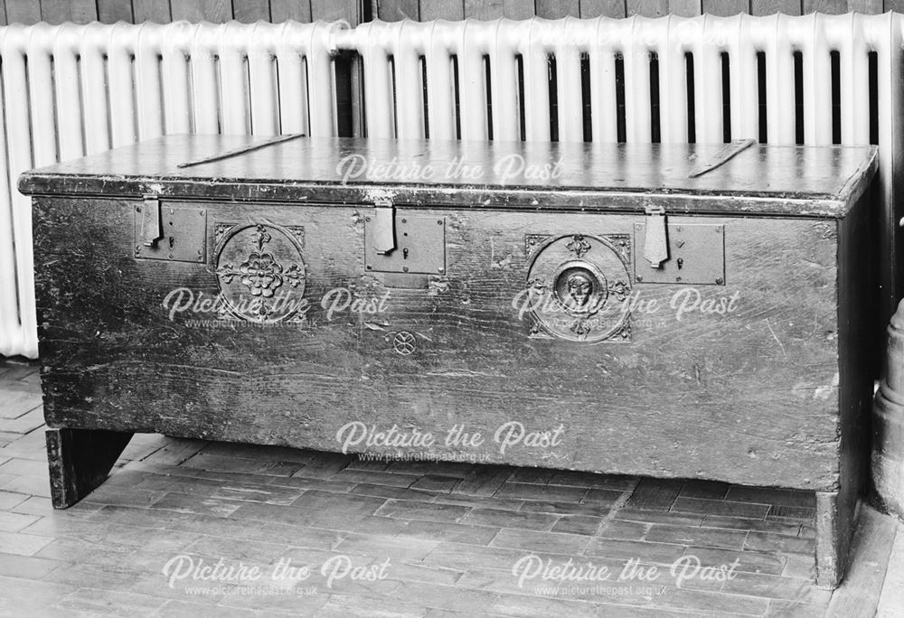 Parish chest in St Mary's Church, Ilkeston, 1968