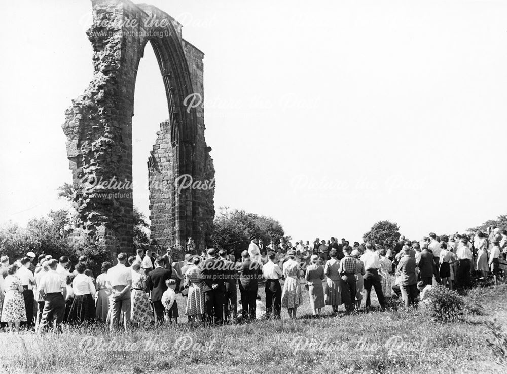 Roman Catholic pilgrimage at Dale Abbey, Dale, 1957