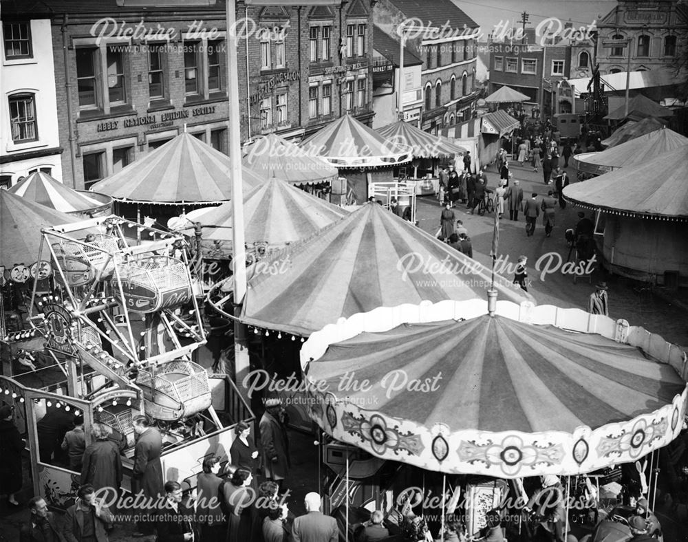 Ilkeston Fair, Market Place, 1955