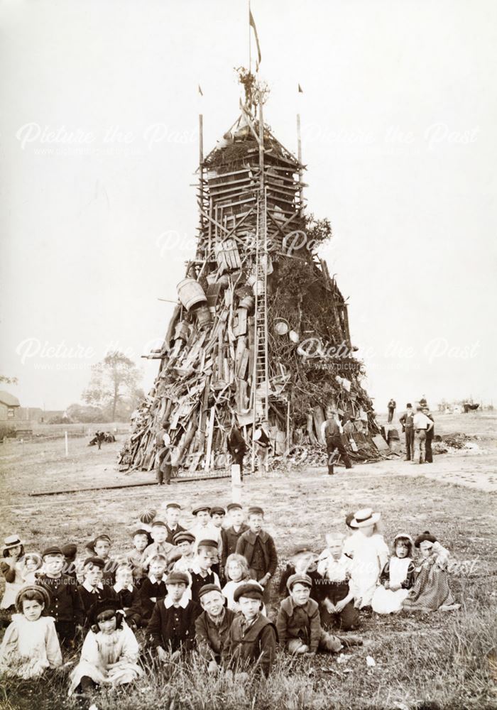 Coronation Bonfire, Victoria Park, Ilkeston, 1902
