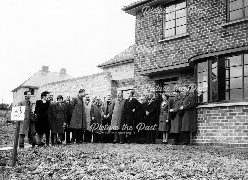 Opening of First Post-War Council House, Dronfield Place, Ilkeston, 1946