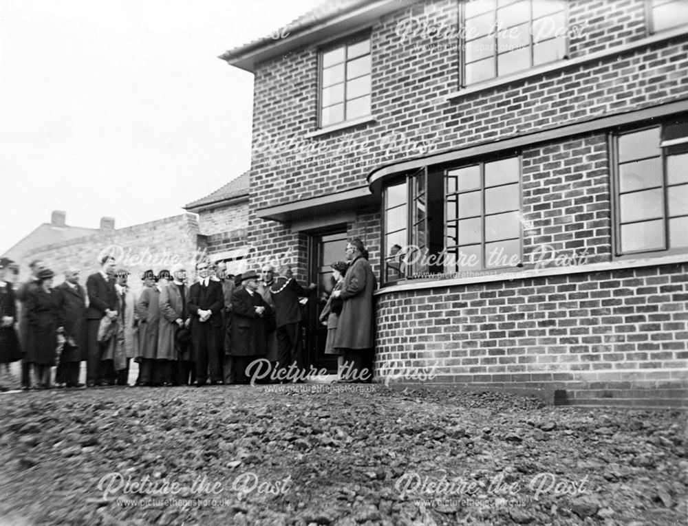 Opening of First Post-War Council House, Dronfield Place, Ilkeston, 1946