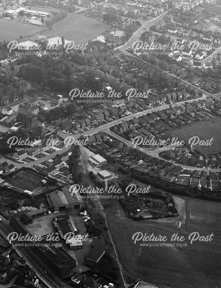 Aerial view showing Dale View area, Ilkeston, 1970