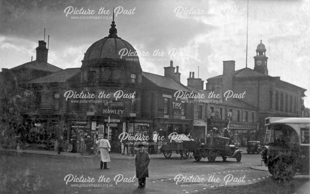 High Street West and Victoria Street Junction, Glossop, c 1920