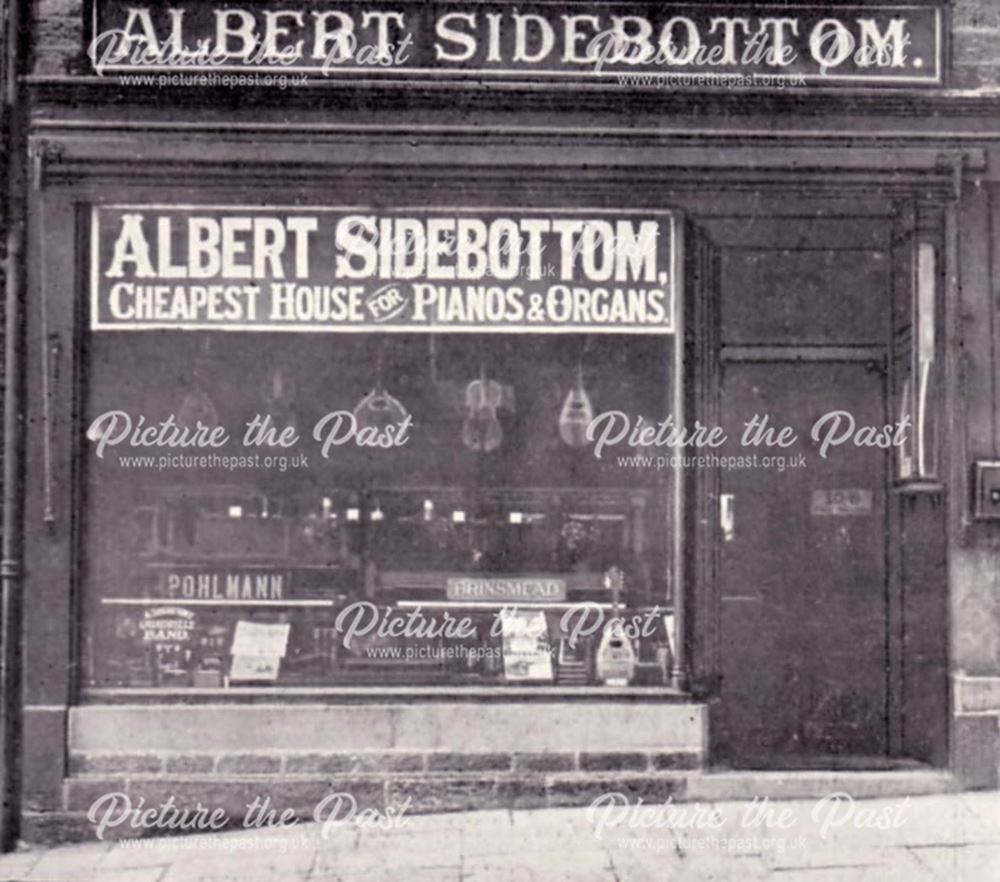 Albert Sidebottom Shop, 22 High Street West, Glossop, 1904