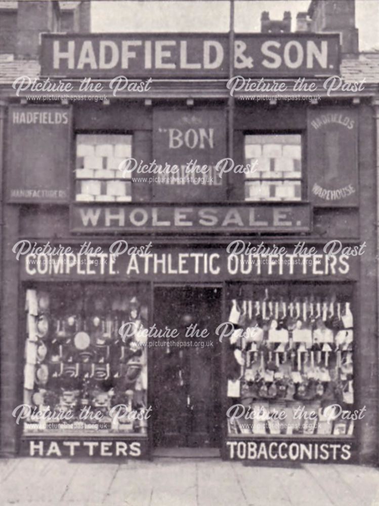 Hadfield and Son Shop, 15 High Street West, Glossop, 1904