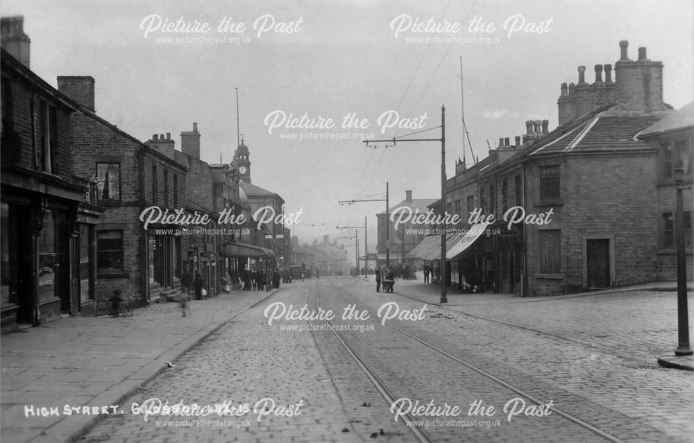 Street View, High Street East, Glossop, c 1905