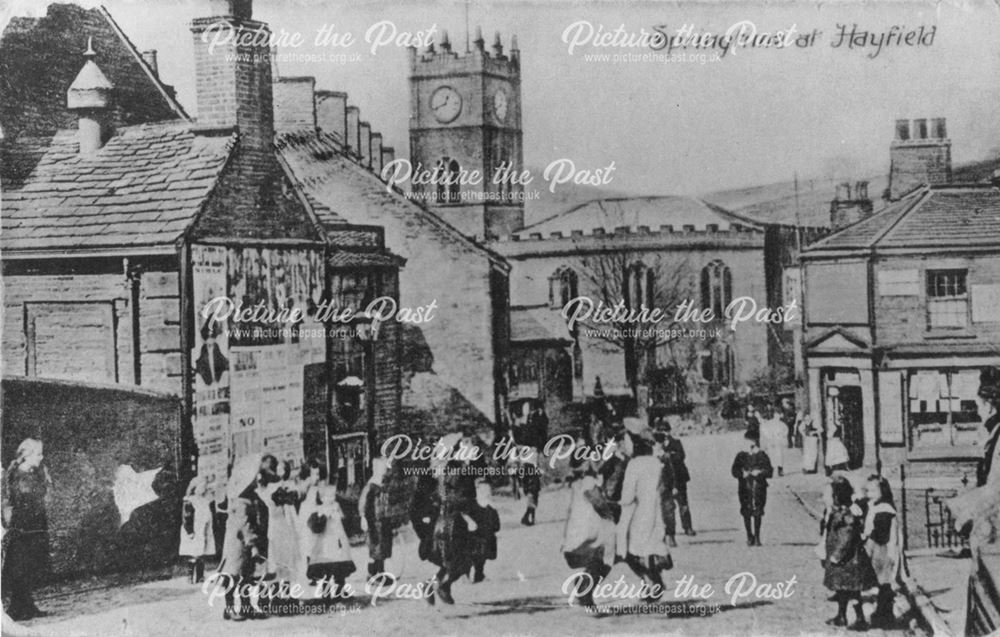 'Springtime in Hayfield', Church Street, Hayfield, 1901