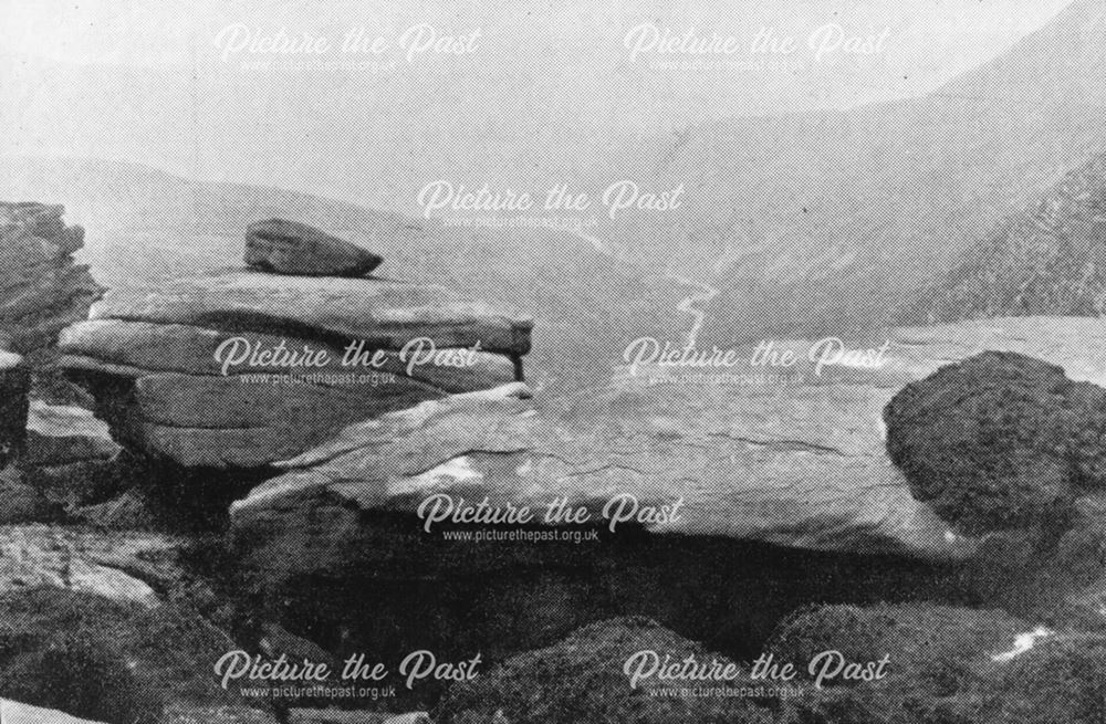 Valley of the Downfall Looking West from Jacob's Ladder, near Edale, c 1920s ?