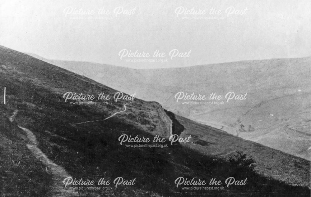 Nab Brow Showing Path to Williams Clough, Kinder Reservoir, near Hayfield, c 1890-1910s