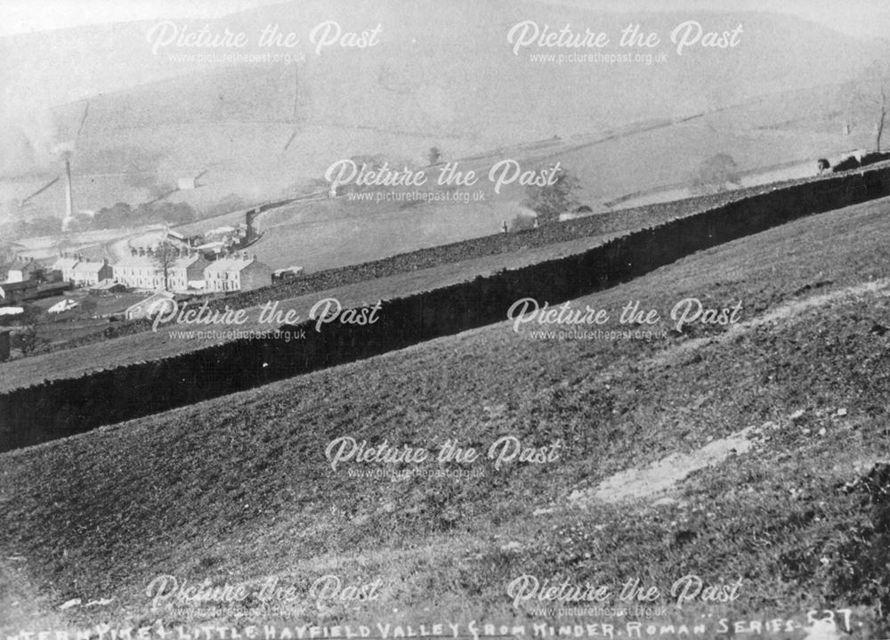 View of Lantern Pike, Hayfield, c 1910s ?