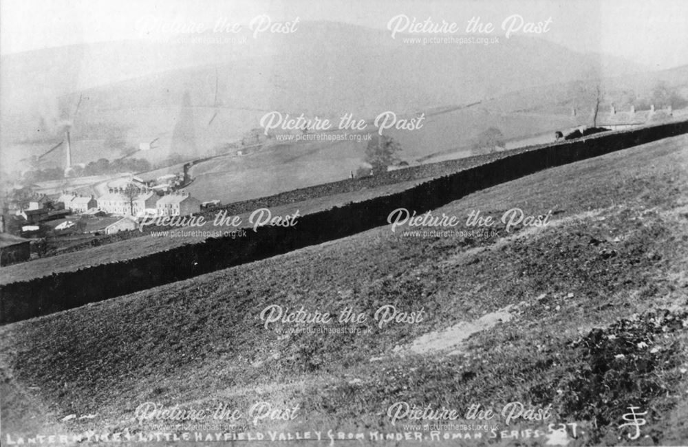 View from Lantern Pike to Little Hayfield, near Hayfield, c 1910s ?