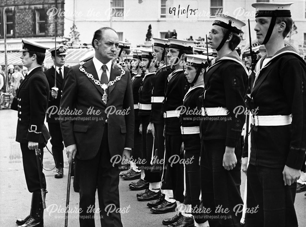 Trafalgar Day Parade, The Crescent, Buxton, 1975