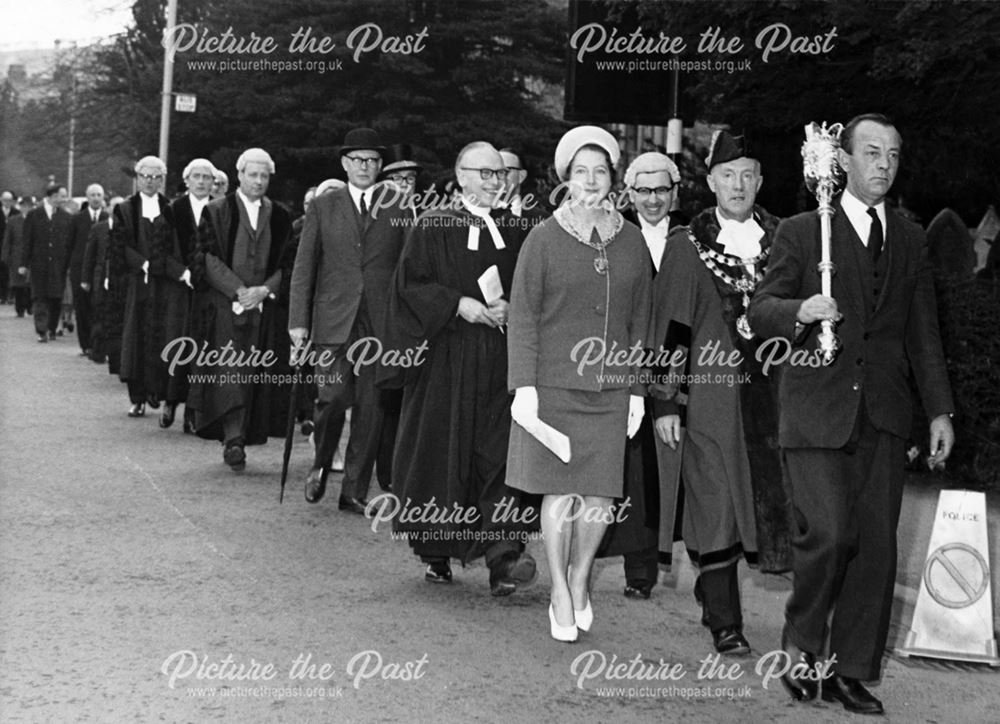 Mayoral Procession on occasion of Buxton Jubilee, St Johns Road, Buxton, 1967